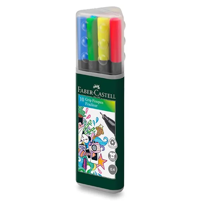 Hauptbild des Produkts Fineliner Faber-Castell Grip 10 barev
