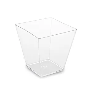 Fingerfood-Becher (PS) eckig glasklar 59 x 59 x 54 mm 100ml [50 St.]