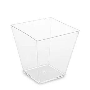 Fingerfood-Becher (PS) eckig glasklar 110 x 110 x 70 mm, 500ml [20 St.]