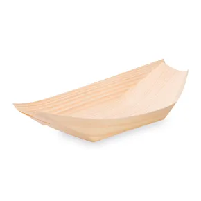 Fingerfood-Schale aus Holz Schiffchen 21,5 x 11 cm [100 St.]