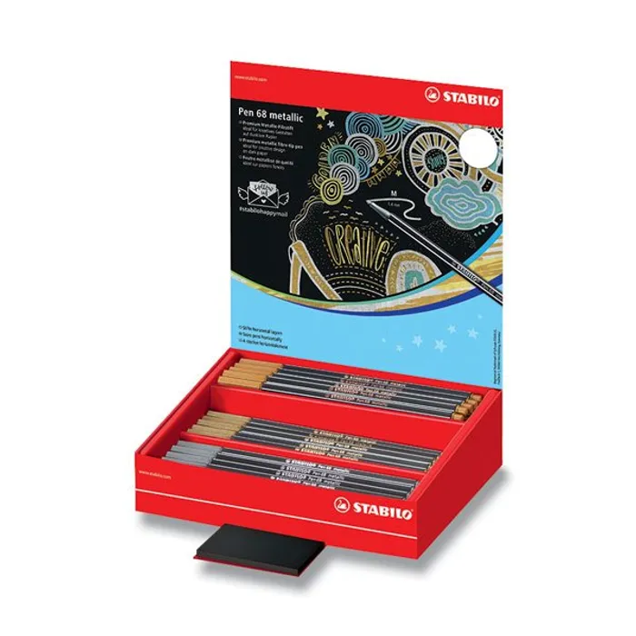 Hauptbild des Produkts Fix Stabilo Pen 68 metallic stojánek, 60 ks
