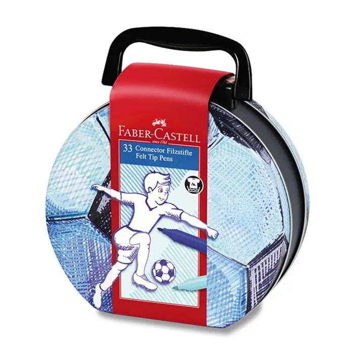 Hauptbild des Produkts Fixy Faber-Castell 155538 Connector, kufřík Fotbal 33 ks