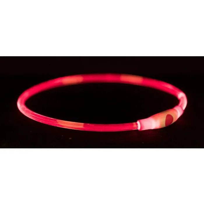 Hauptbild des Produkts Flash light ring USB, blikací obojek, červená S-M: 40 cm/ o 8 mm