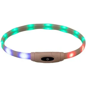 Flash USB leuchtender Halsband, XS-XL: 65 cm / 16 mm, mehrfarbig (RP 2,10 Kč)