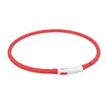Flash USB Leuchthalsband XS-XL 70 cm / 10 mm, - rot
