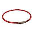 Flash USB Leuchthalsband XS-XL 70 cm / 10 mm, - rot