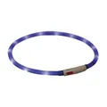 Flash USB Leuchthalsband XS-XL 70 cm / 10 mm, - Königsblau