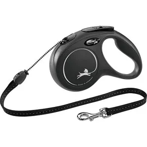 Flexi New Classic M Kordel 5 m, max. 20 kg, - schwarz