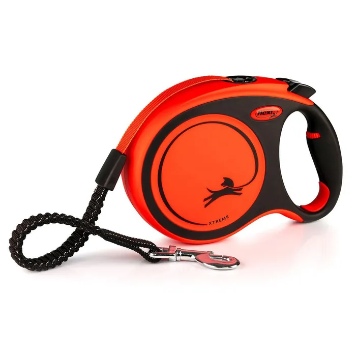 Hauptbild des Produkts Flexi Xtreme L pásek 8 m, max. 55 kg, černá/oranžová
