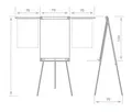 Weiteres Produktbild Flipchart ARTA YSA PLUS 70x100 cm, magnetický s rameny