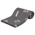 Fleecedecke BARNEY 150x100cm - grau mit blauen Würfeln