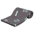Weiteres Produktbild Fleecedecke BARNEY 150x100cm - grau mit blauen Würfeln