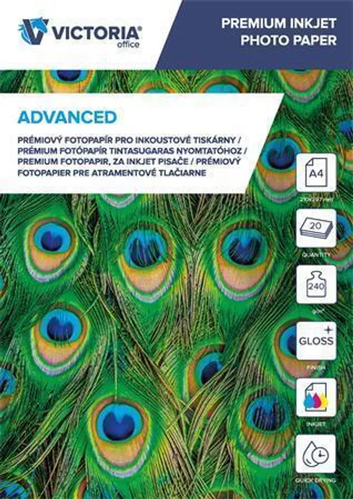 Hauptbild des Produkts Fotografický papír "Advanced", do inkoustové tiskárny, lesklý, A4, 240g, VICTORIA 20 listů