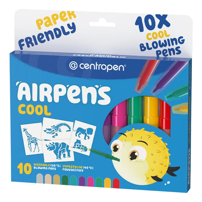 Hauptbild des Produkts Foukací fixy CENTROPEN 1500, 10ks Air Pens Cool set