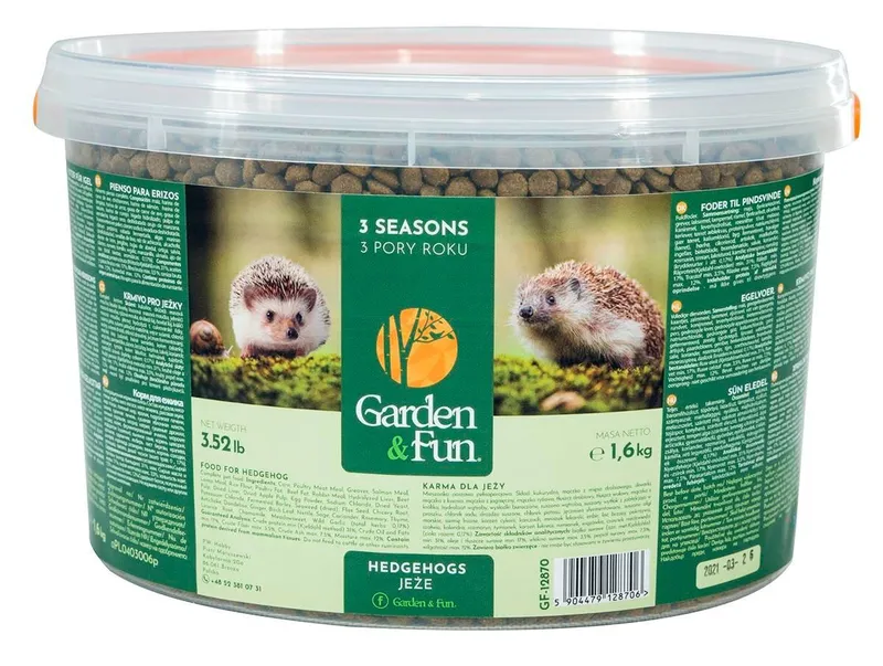 Hauptbild des Produkts GARDEN FUN krmivo pro volně žijící ježky kyblík 1,6 kg
