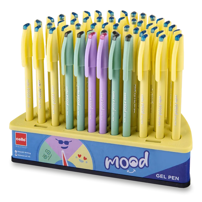 Hauptbild des Produkts Gelové kuličkové pero Cello MOOD stojánek, 50 ks