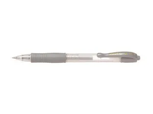 Gelschreiber „G-2 Metallic“, silber, 0,32 mm, Druckmechanik, PILOT