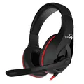 Genius HS-G560 GX LYCHAS, Spielkopfhörer mit Mikrofon, Lautstärkeregelung, schwarz/rot, 3.5 mm jack