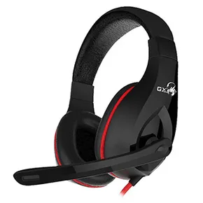 Genius HS-G560 GX LYCHAS, Spielkopfhörer mit Mikrofon, Lautstärkeregelung, schwarz/rot, 3.5 mm jack