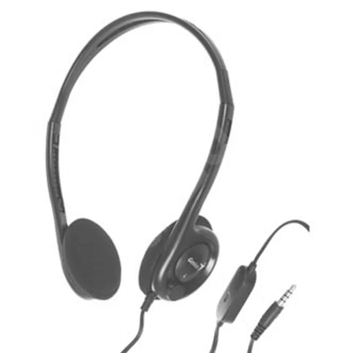 Hauptbild des Produkts Genius HS-200C, sluchátka s mikrofonem, bez ovládání hlasitosti, černá, 2x 3.5 mm jack