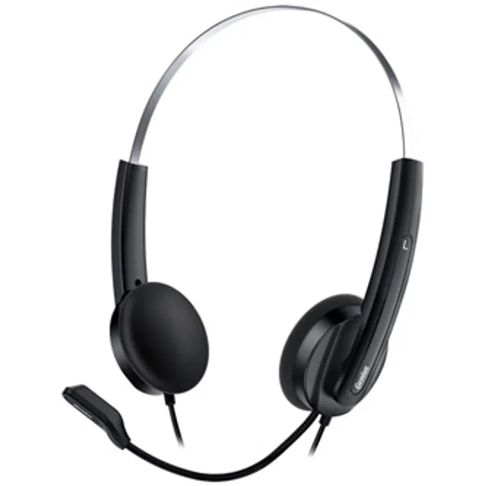 Hauptbild des Produkts Genius HS-220U, sluchátka s mikrofonem, ovládání hlasitosti, černá, 2.0, uzavřená, USB