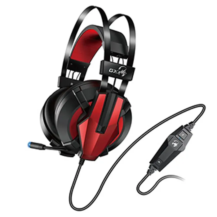 Hauptbild des Produkts Genius HS-G710V, herní sluchátka s mikrofonem, ovládání hlasitosti, černá/červená, USB