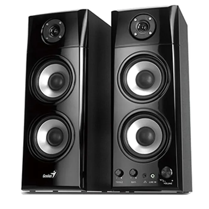 Hauptbild des Produkts Genius reproduktory SP-HF1800A, 2.0, 50W, černé, regulace hlasitosti, dřevěné