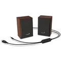 Genius reproduktory SP-HF380 BT, 2.0, 3W, hnědo-černé, regulace hlasitosti, BT, dřevěné,