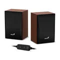 Weiteres Produktbild Genius reproduktory SP-HF380 BT, 2.0, 3W, hnědo-černé, regulace hlasitosti, BT, dřevěné,