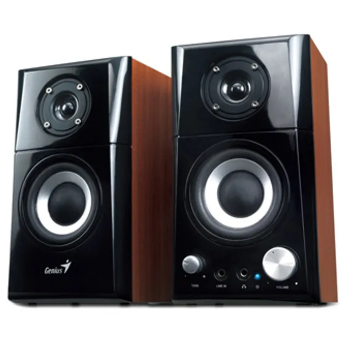 Hauptbild des Produkts Genius reproduktory SP-HF500A v2, 2.0, 16W, hnědo-černé, regulace hlasitosti, sluchátkový