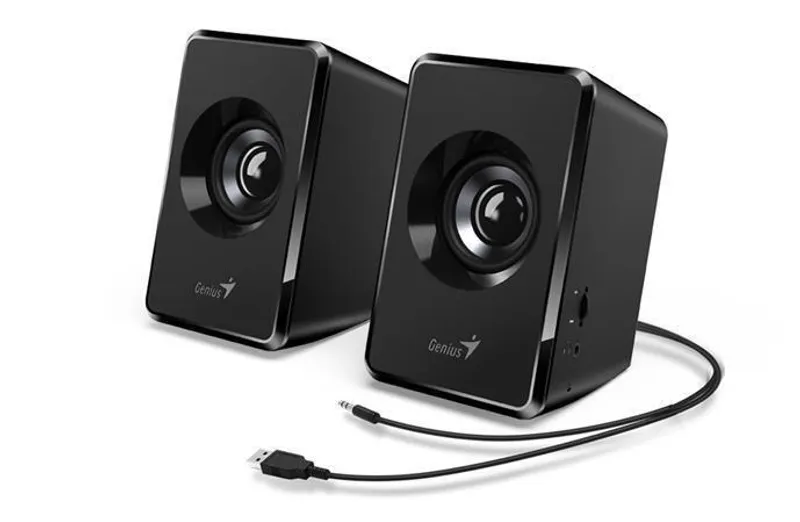 Hauptbild des Produkts Genius reproduktory SP-U125, 2.0, 3W, černé, regulace hlasitosti, 3,5 mm jack (USB), 150H
