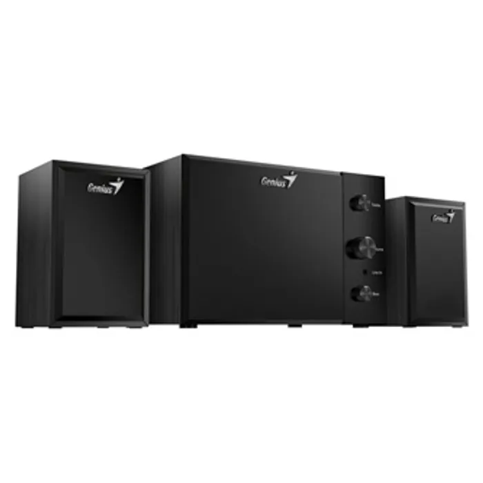 Hauptbild des Produkts Genius reproduktory SW-2.1 350, 2.1, 15W, černé, ovládací panel, ovládaní basů a výšek, 3