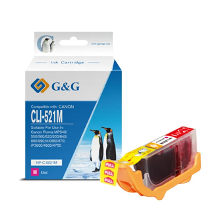 Hauptbild des Produkts G&G kompatibilní ink s CLI521M, magenta, 8.4ml, NP-C-0521M, 2935B001, pro Canon iP3600, i
