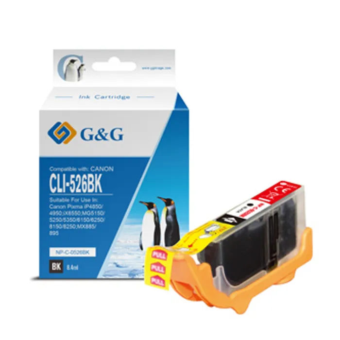 Hauptbild des Produkts G&G kompatibilní ink s CLI526BK, black, 8.4ml, NP-C-0526BK, 4540B001, pro Canon Pixma MG