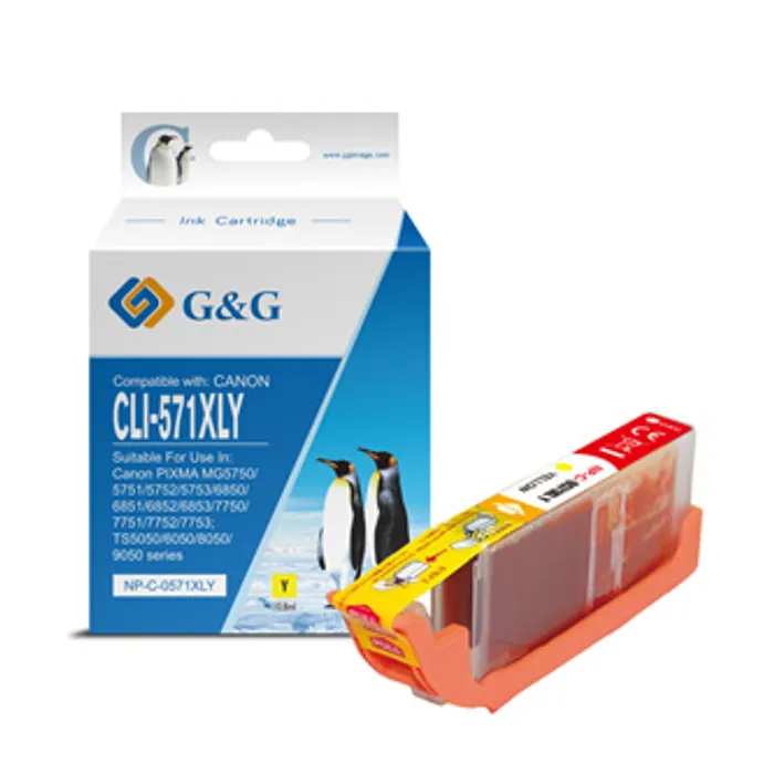 Hauptbild des Produkts G&G kompatibilní ink s CLI571Y XL, yellow, 10,8ml, ml NP-C-0CL571XLY, high capacity, Cano