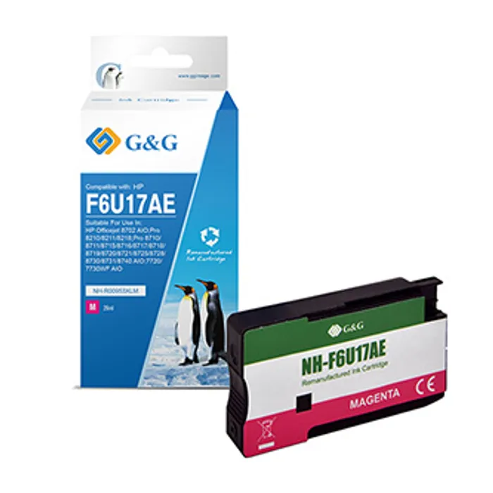 Hauptbild des Produkts G&G kompatibilní ink s F6U17AE, magenta, 1600str., NH-R00953XLM, pro HP "Officejet Pro 82