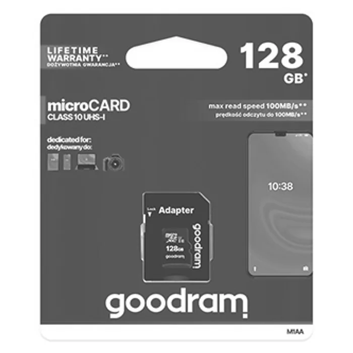 Hauptbild des Produkts Goodram Micro Secure Digital Card, 128GB, micro SDXC, M1AA-1280R12, UHS-I U1 (Class 10),