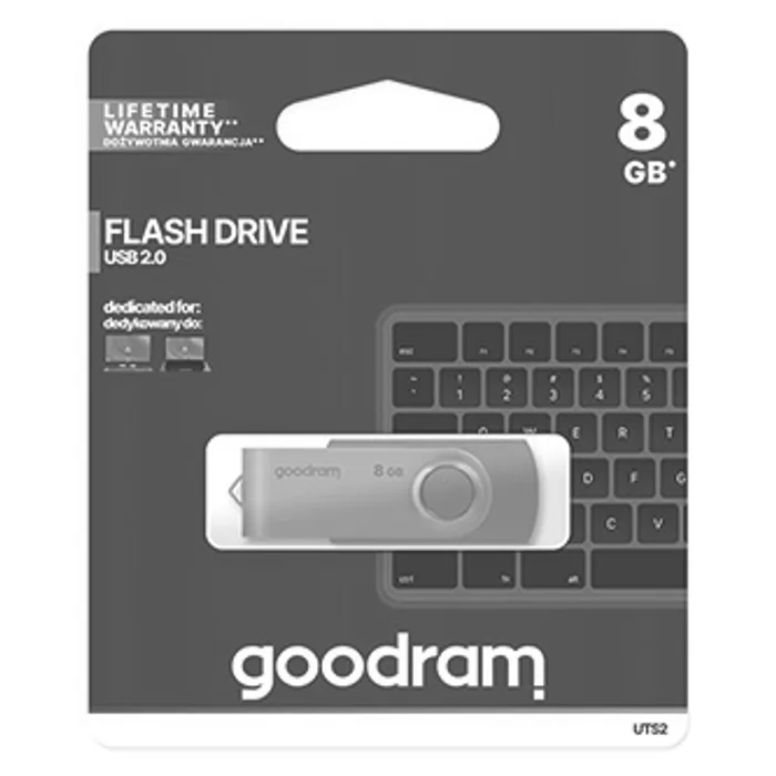 Hauptbild des Produkts Goodram USB flash disk, USB 2.0, 8GB, UTS2, modrý, UTS2-0080B0R11, USB A, s otočnou krytk
