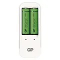 GP, Ladegerät, PB410, für 2 Stück AA/AAA, NiMH, 220V (Stromnetz), Akku-Ladegerät