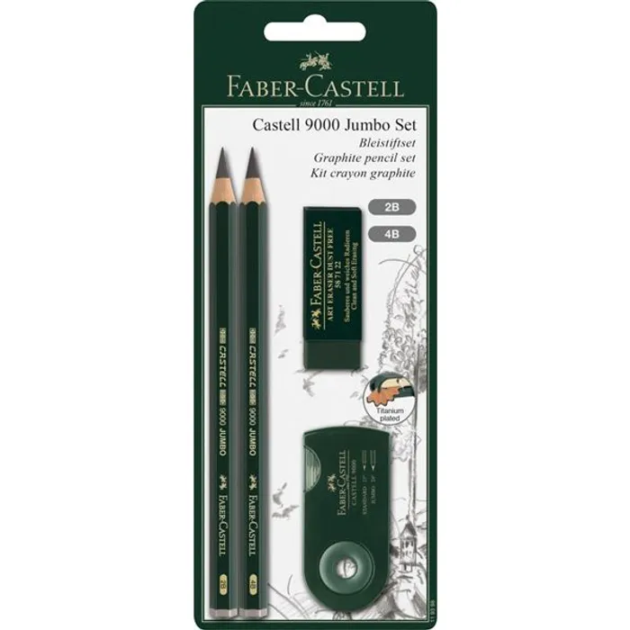 Hauptbild des Produkts Grafitová tužka Castell 9000 Jumbo, BL 4ks Faber Castell 119398