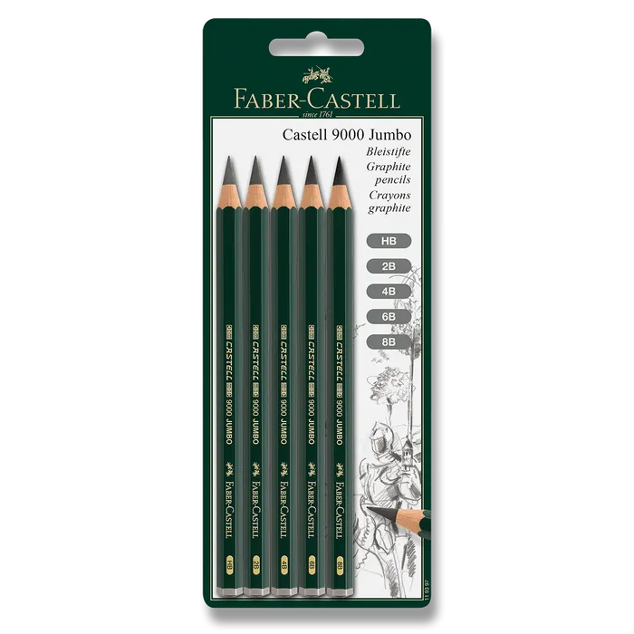 Hauptbild des Produkts Grafitová tužka Castell 9000 Jumbo, BL 5ks Faber Castell (119397)
