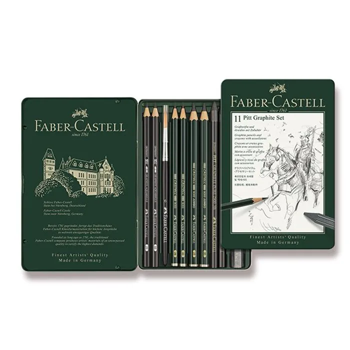 Hauptbild des Produkts Grafitová tužka Faber-Castell 112972 Pitt Monochrome Graphite sada 11 kusů