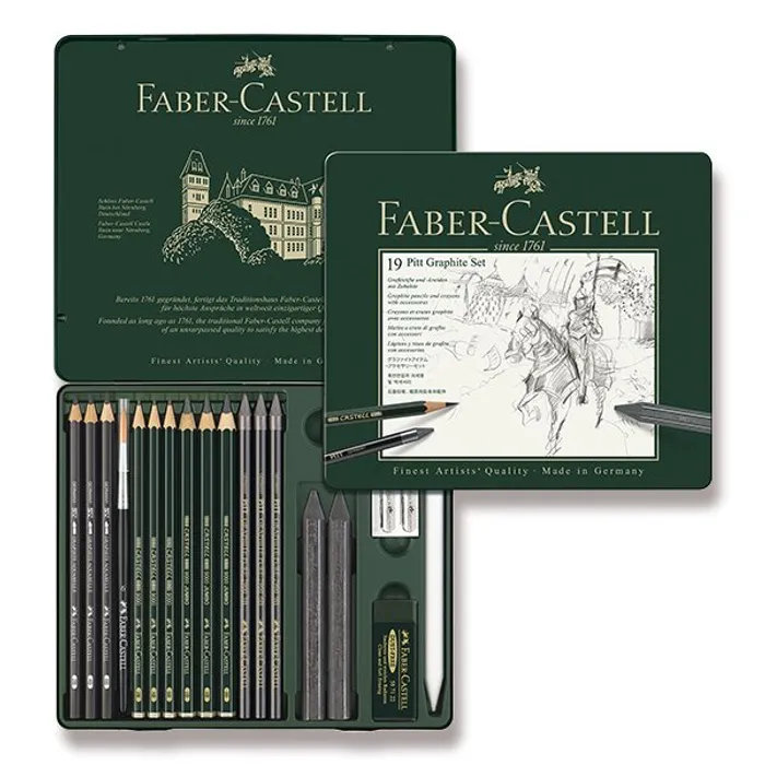 Hauptbild des Produkts Grafitová tužka Faber-Castell 112973 Pitt Graphite sada 19 kusů