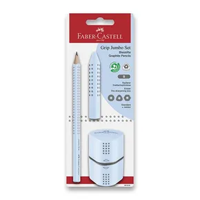 Faber-Castell Grip 2001 Jumbo Sky Blue Bleistift Set 3 Stück