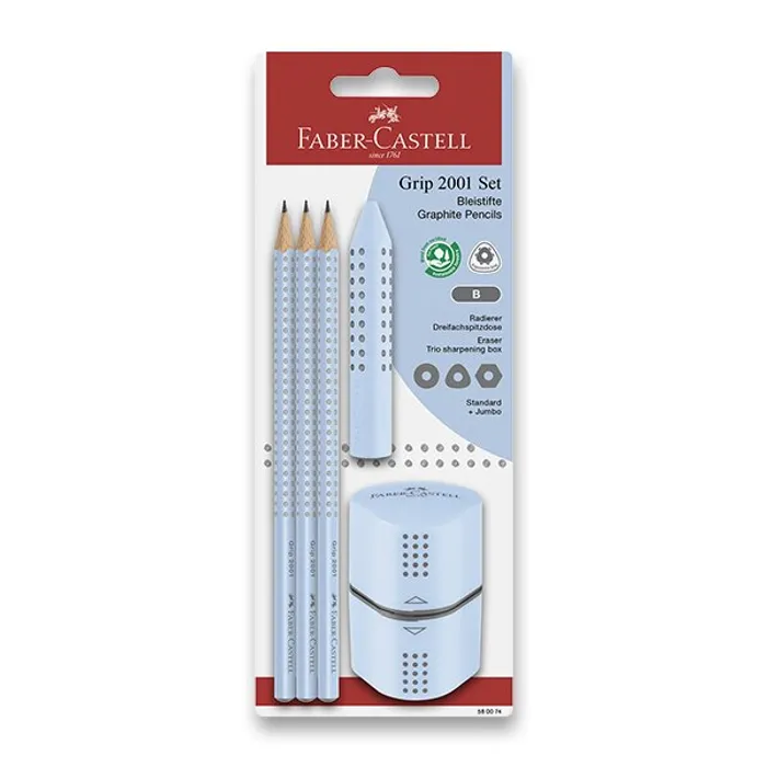 Hauptbild des Produkts Grafitová tužka Faber-Castell Grip 2001 Sky Blue set, 5 ks