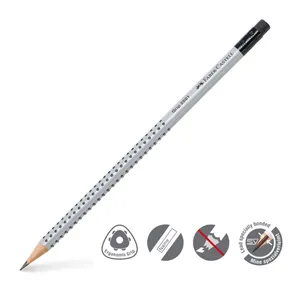 Graphitstift Faber-Castell 117200 Grip 2001 Härte HB mit Gummi