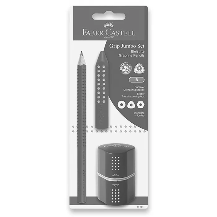 Hauptbild des Produkts Grafitová tužka Faber-Castell Grip Jumbo s příslušenstvím