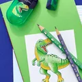 Weiteres Produktbild Grafitová tužka Faber-Castell Jumbo Dinosaurus HB, zelená