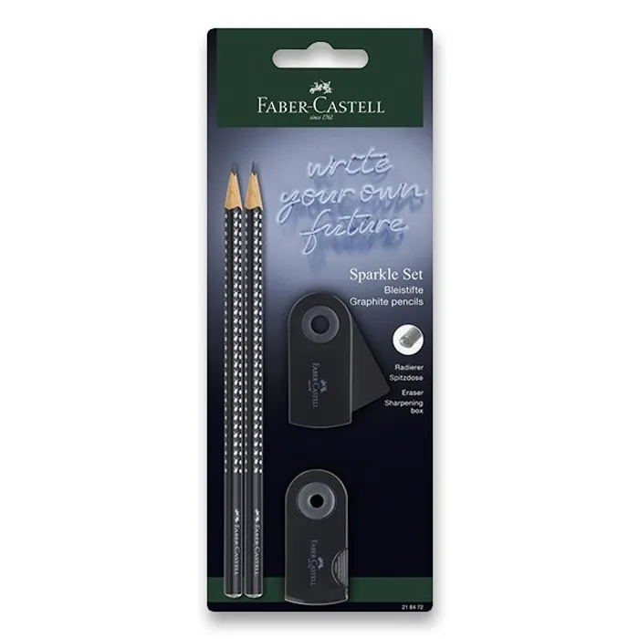 Hauptbild des Produkts Grafitová tužka Faber-Castell Sparkle Black set 4 ks