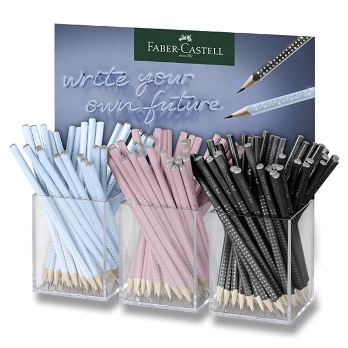 Hauptbild des Produkts Grafitová tužka Faber-Castell Sparkle Harmony stojánek, 144 ks, tvrdost B